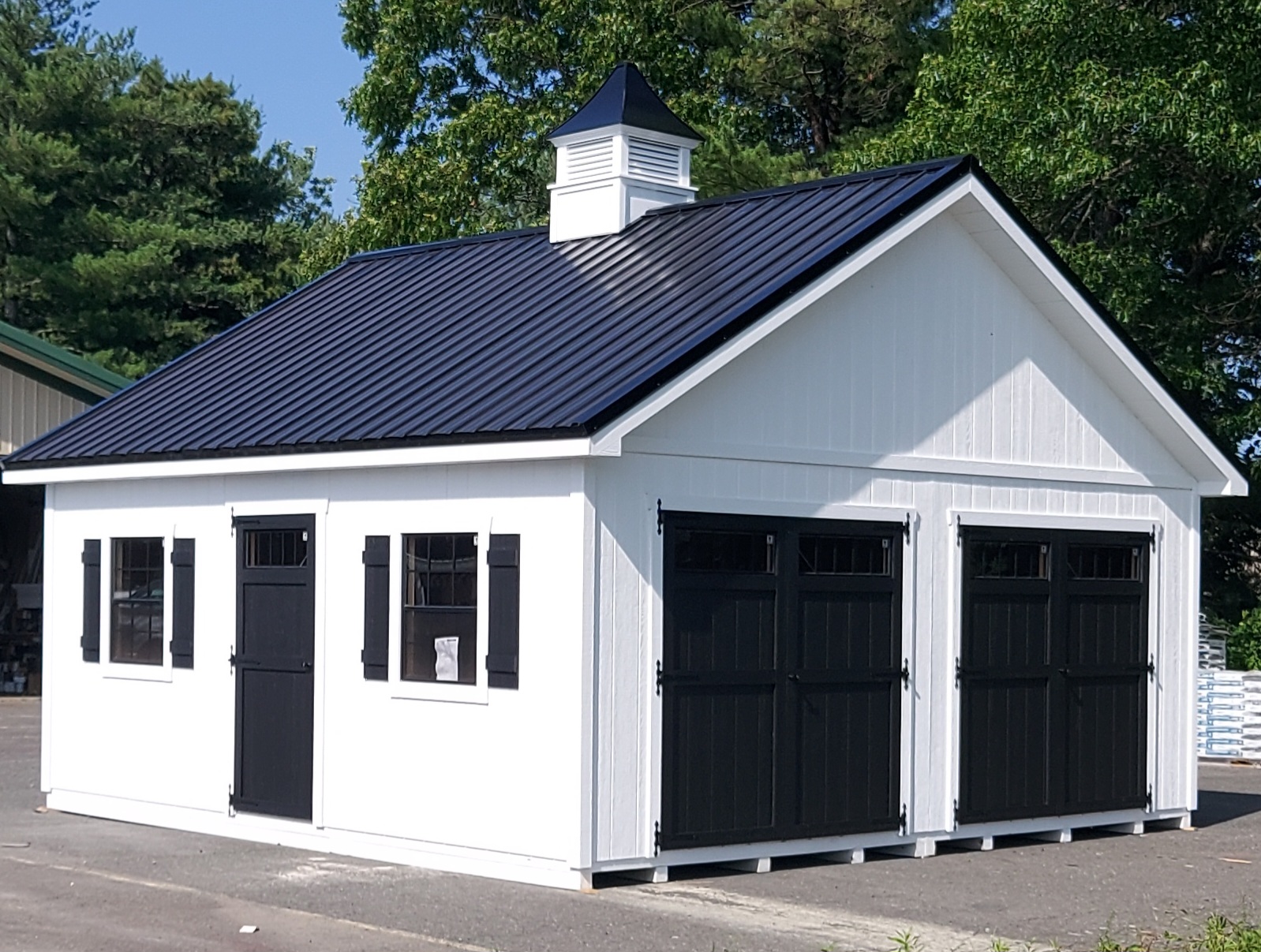Black textured Tuff Rib Ag metal roof on a shed in Westfield, MA